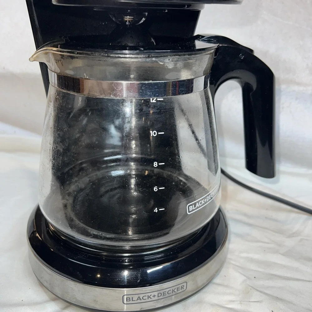 BLACK+DECKER 12 Cup Programmable Coffee Maker Stainless Steel Brew Strength